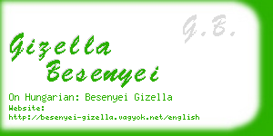 gizella besenyei business card